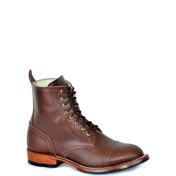 COTURNO TEXANA BICO REDONDO PULL-UP BROWN GOODYEAR TBC 2147