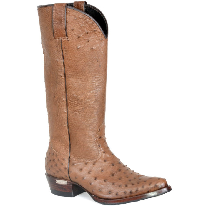 BOTA TEXANA FEMININA BICO FINO AVESTRUZ LEGÍTIMO TBF 2167