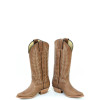 BOTA TEXANA FEMININA FÓSSIL MÁRMORE BICO FINO TBF 2136