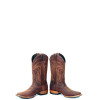 Bota Texana Bico Quadrado 3 Crazy Horse Sela Ponteado TBL 2189