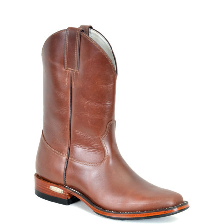 BOTA TEXANA BICO QUADRADO 3 PULL-UP BROWN GOODYEAR TBL 2170