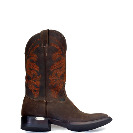 Bota Texana Bico Quadrado Mustang Café TBL 2183