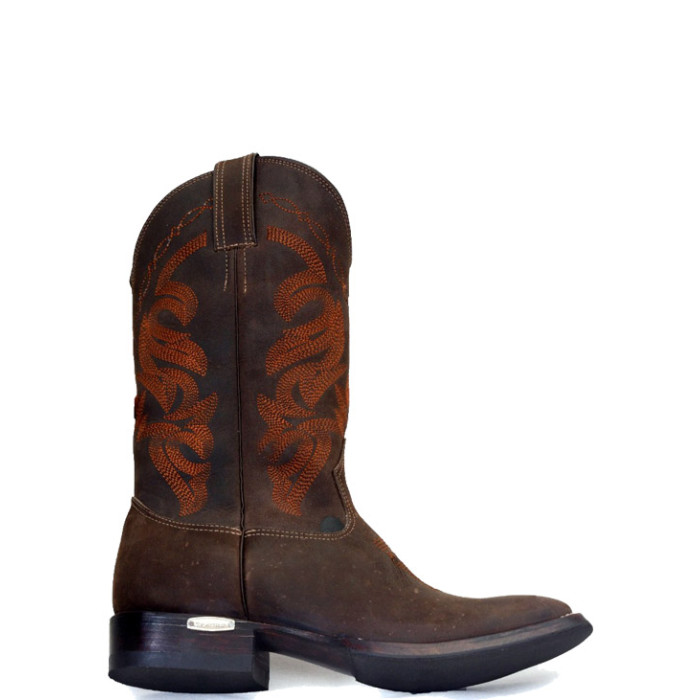 Bota Texana Bico Quadrado Mustang Café TBL 2183
