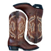 Bota Texana Bico Redondo Goodyear Pull-up Brown TBL 2184