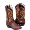 Bota Texana Bico Redondo Goodyear Pull-up Brown TBL 2184