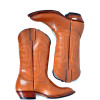 BOTA TEXANA BICO REDONDO MEIO BICO PULL-UP CANELA TBL 2165